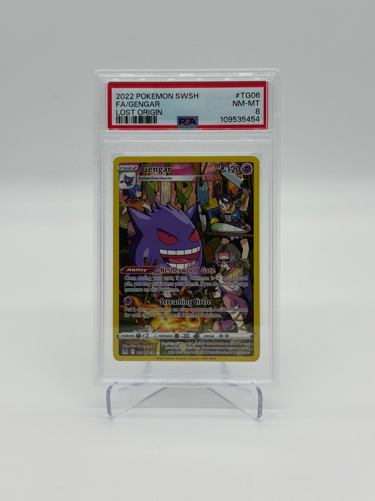 2022 Pokémon Lost Origin Gengar #TG06 PSA 8