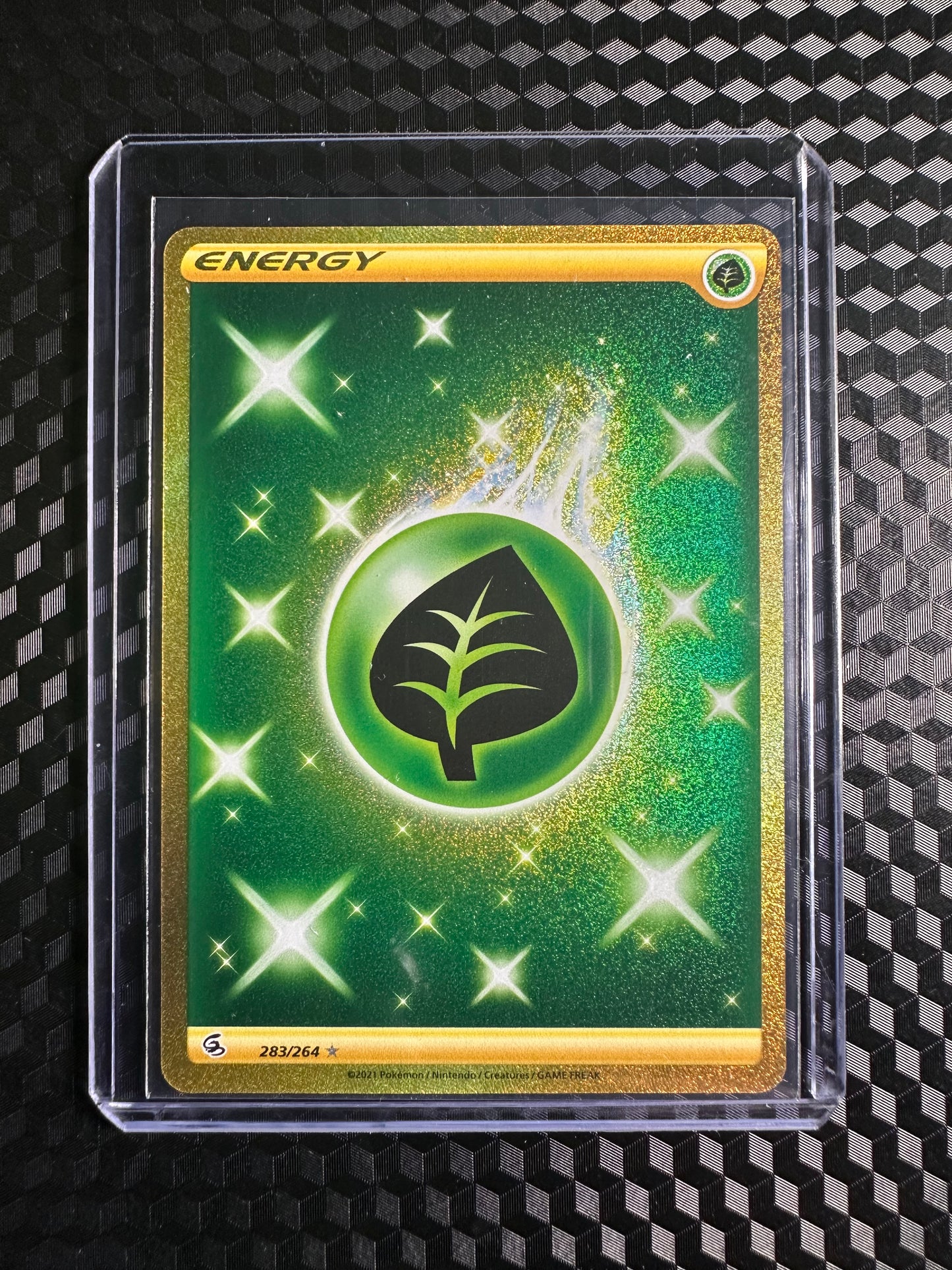 2021 Pokémon Fusion Strike Grass Energy Secret Gold 283/264