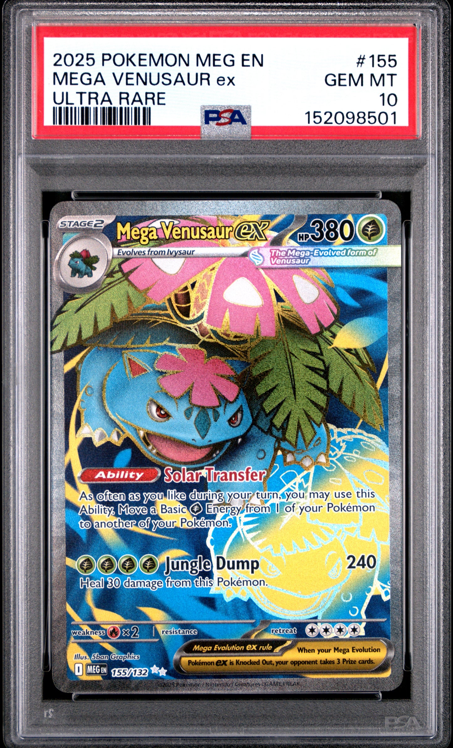 Pokemon Mega Evolution Mega Venusaur ex 155 PSA 10