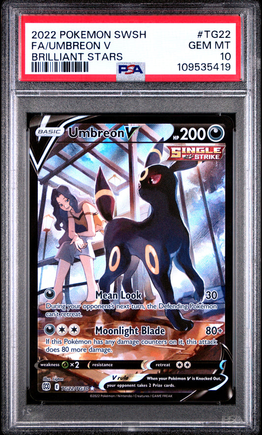 Pokemon Brilliant Stars Umbreon V TG22 PSA 10