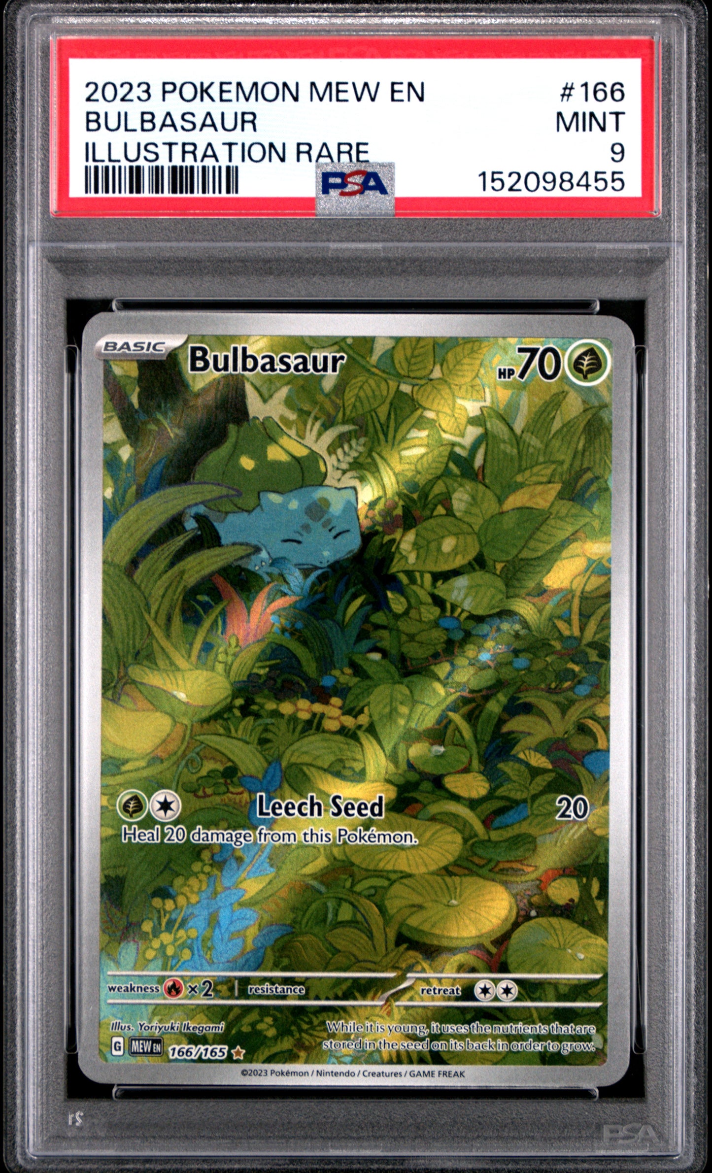 Pokemon 151 Bulbasaur 166 PSA 9