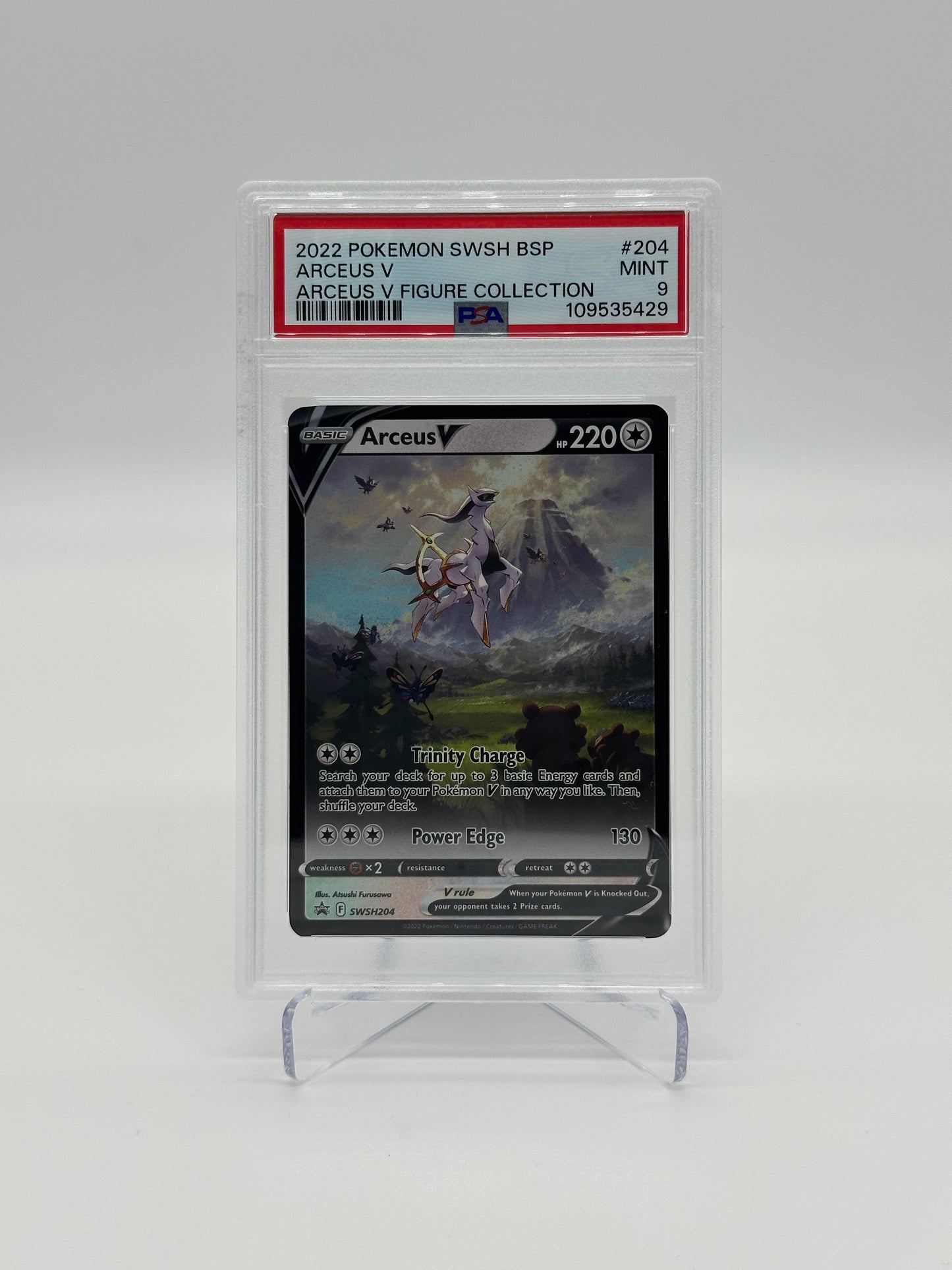 2022 Pokémon Figure Collection Promo Arceus V #SWSH204 PSA 9