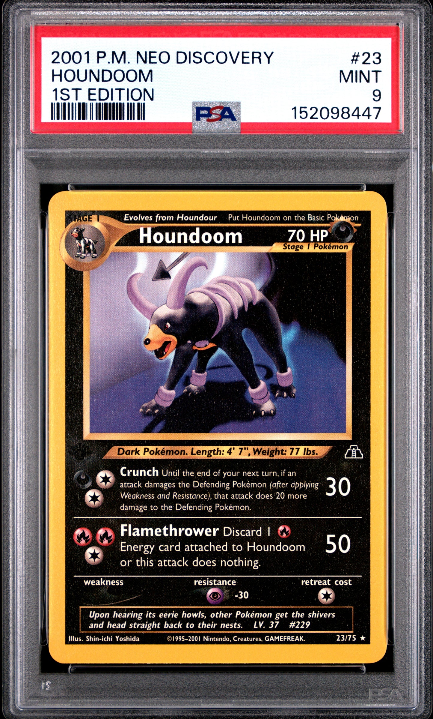 Pokemon Neo Discovery 1st Edition Houndoom 23 PSA 9