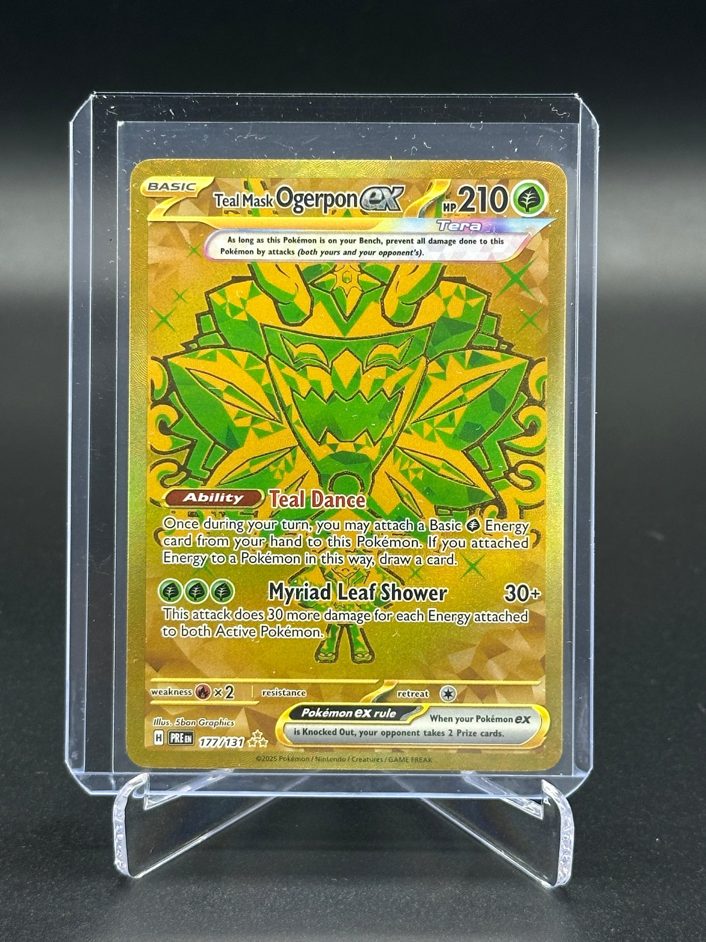 2025 Pokémon Prismatic Evolutions Teal Mask Ogerpon Ex #177