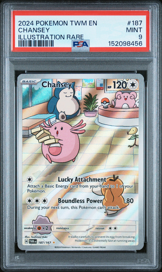 Pokemon Twilight Masquerade Chansey 187 PSA 9