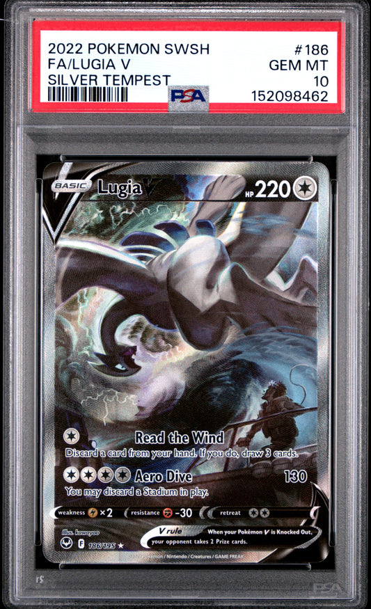 Pokemon Silver Tempest Lugia V 186 PSA 10