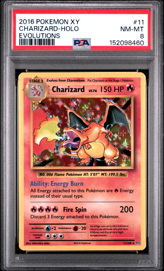 Pokemon Evolutions Charizard 11 PSA 8