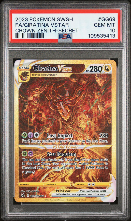Pokemon Crown Zenith Giratina VSTAR GG69 PSA 10