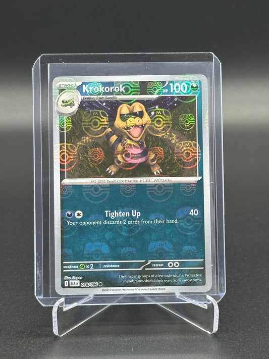 2025 Pokémon Black Bolt Krokorok Master Ball #58