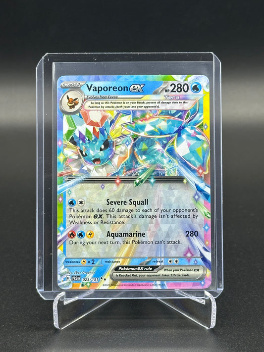 2025 Pokémon Prismatic Evolutions Vaporeon ex #023