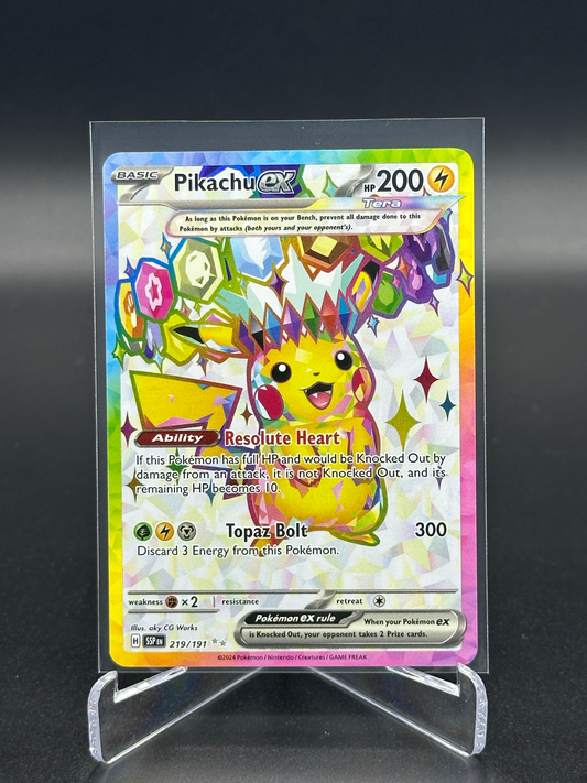 Pokemon Surging Sparks Pikachu ex 219