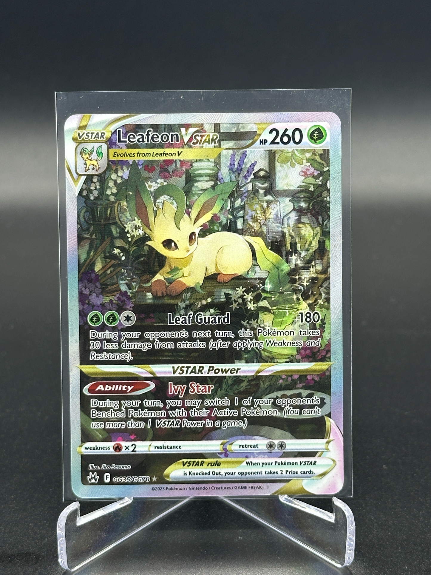 Pokemon Crown Zenith Leafeon VSTAR GG35