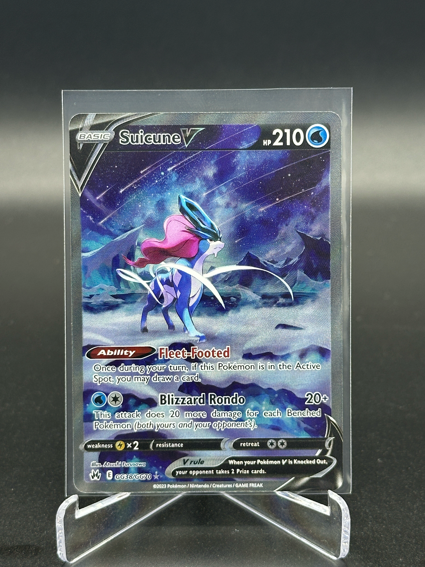 Pokemon Crown Zenith Suicune V GG38