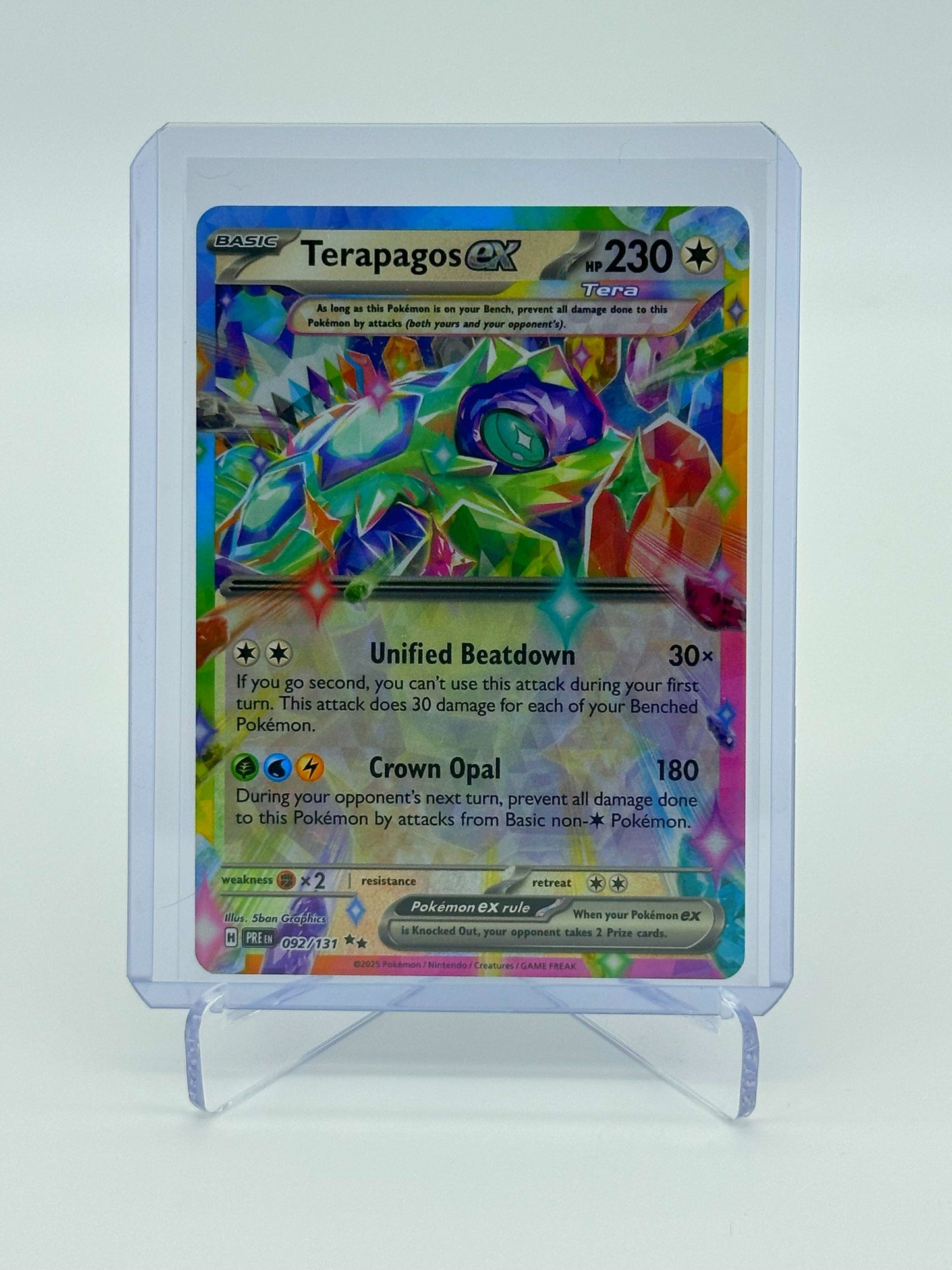 2025 Pokémon Prismatic Evolutions Terapagos ex #092