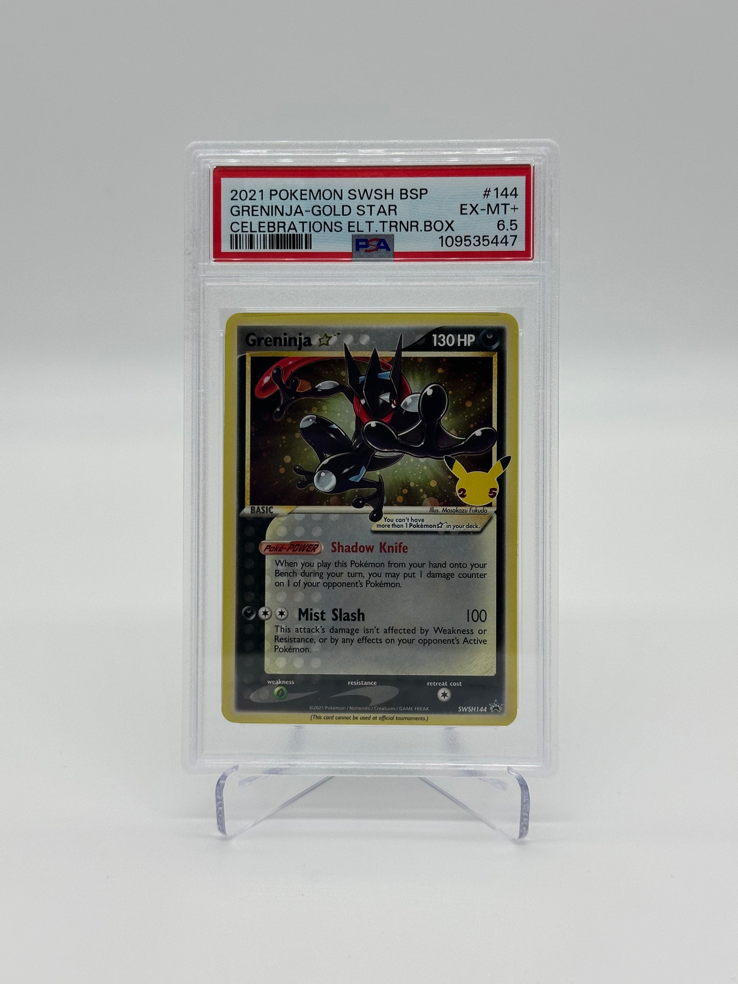 2021 Pokémon Celebrations Greninja Gold Star PSA 6.5