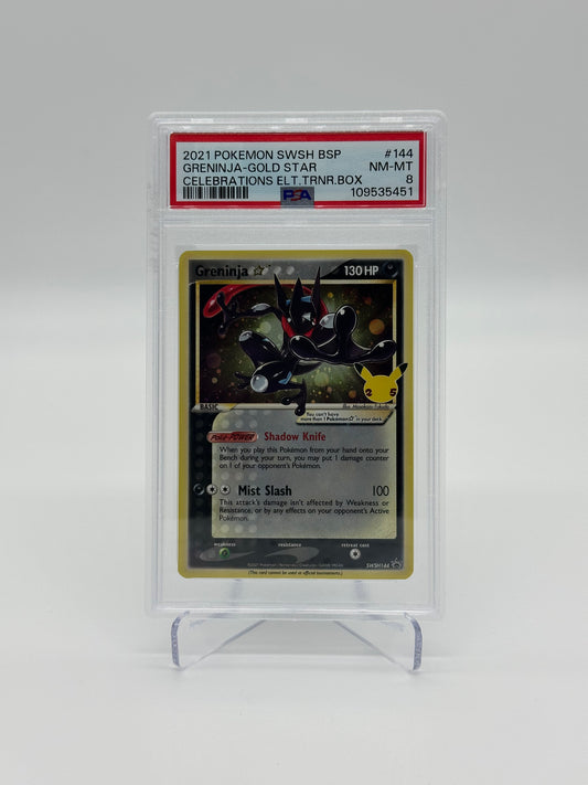 2021 Pokémon Celebrations Greninja Gold Star PSA 8