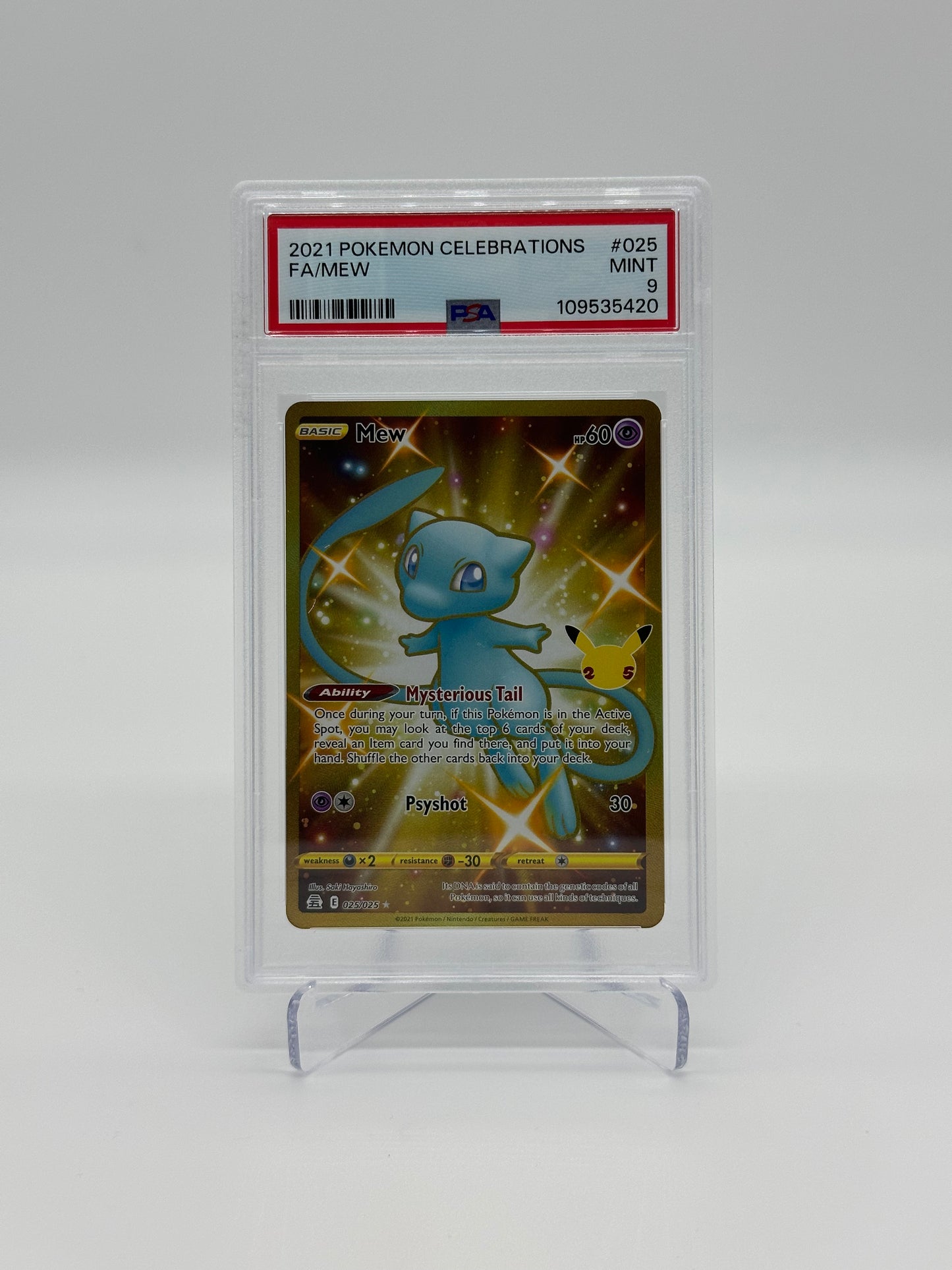2021 Pokémon Celebrations Mew #25 PSA 9
