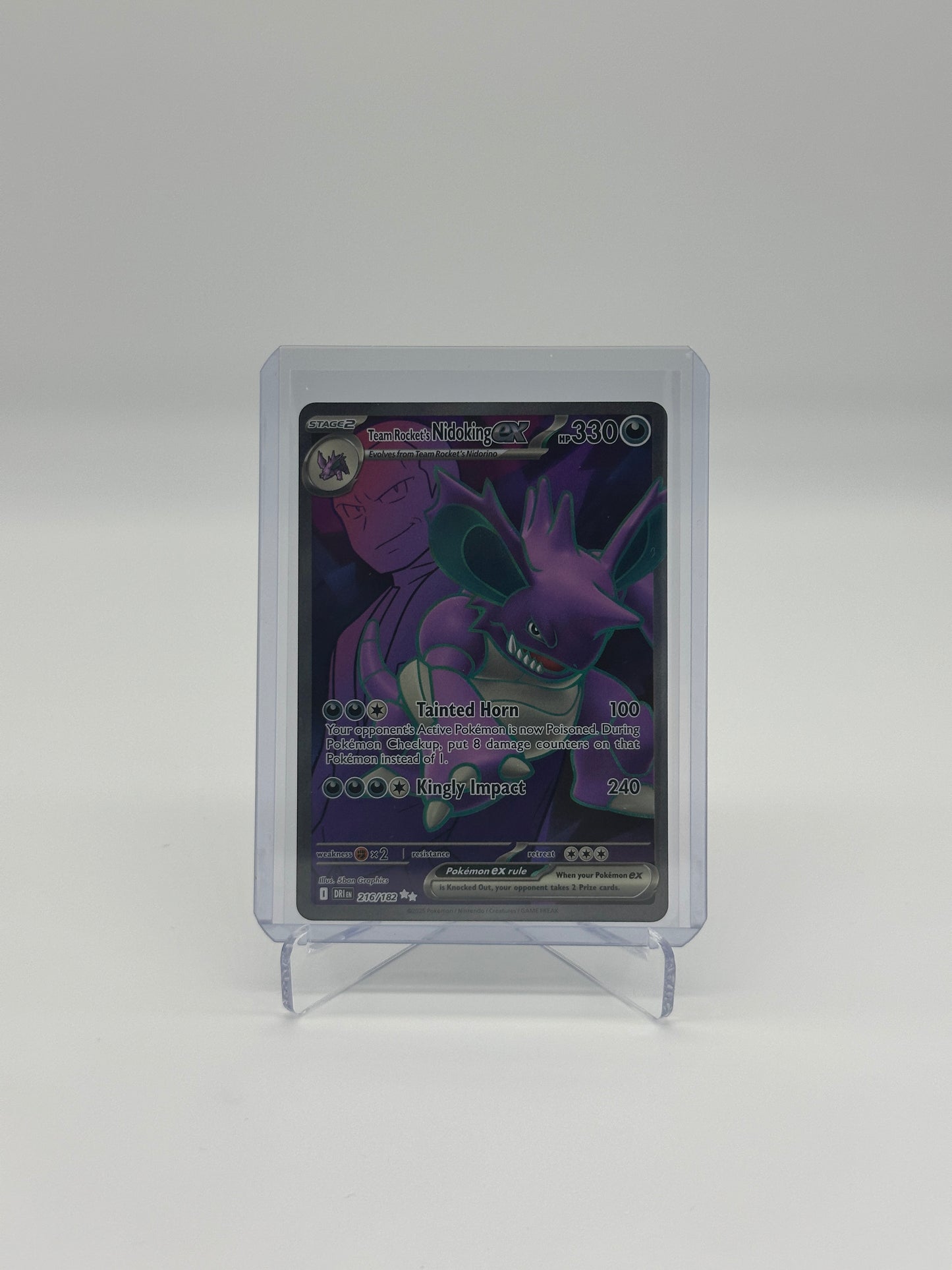 2025 Pokémon Destined Rivals Team Rocket's Nidoking ex #216
