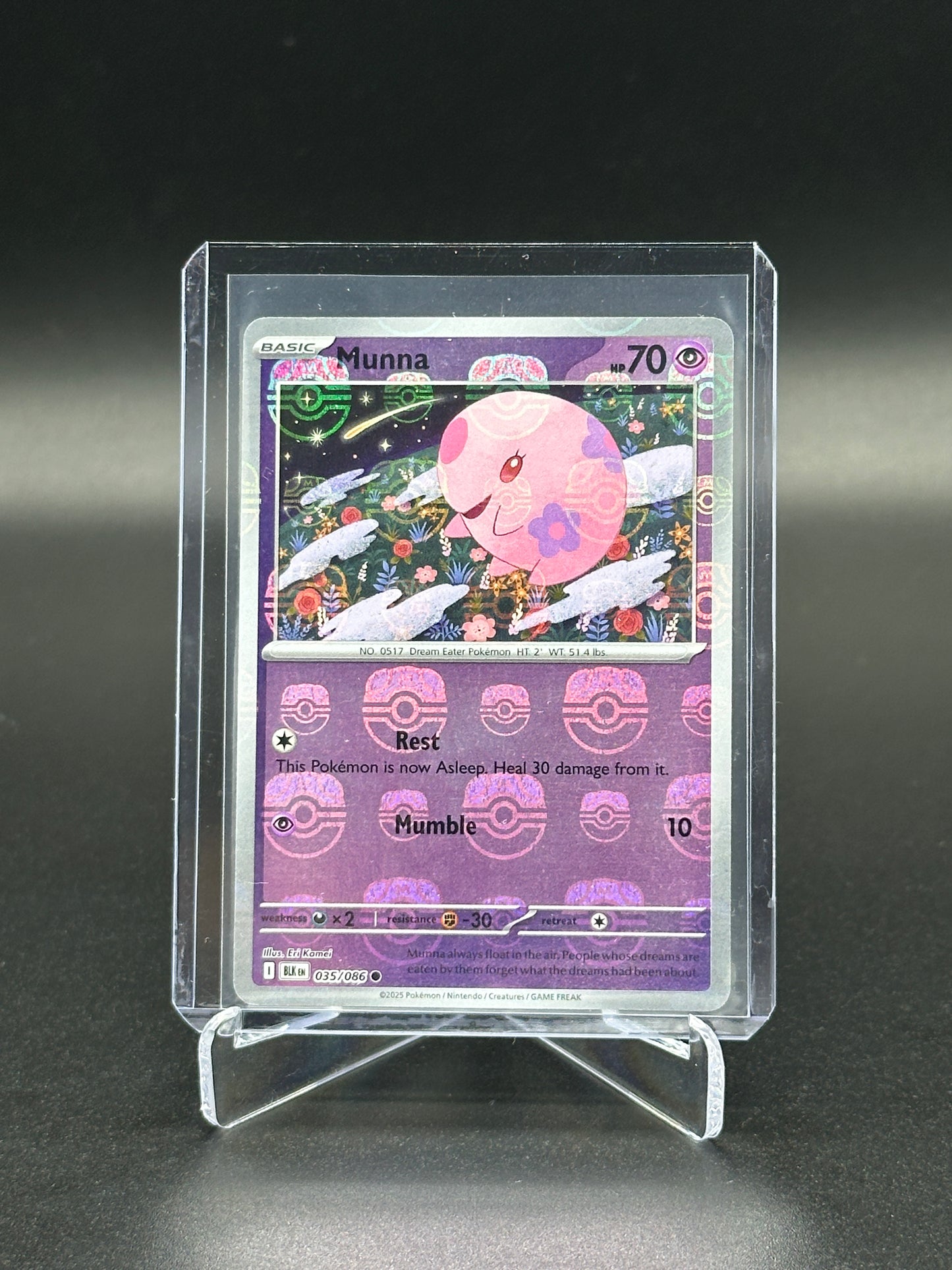 2025 Pokemon Black Bolt Munna Master Ball #035