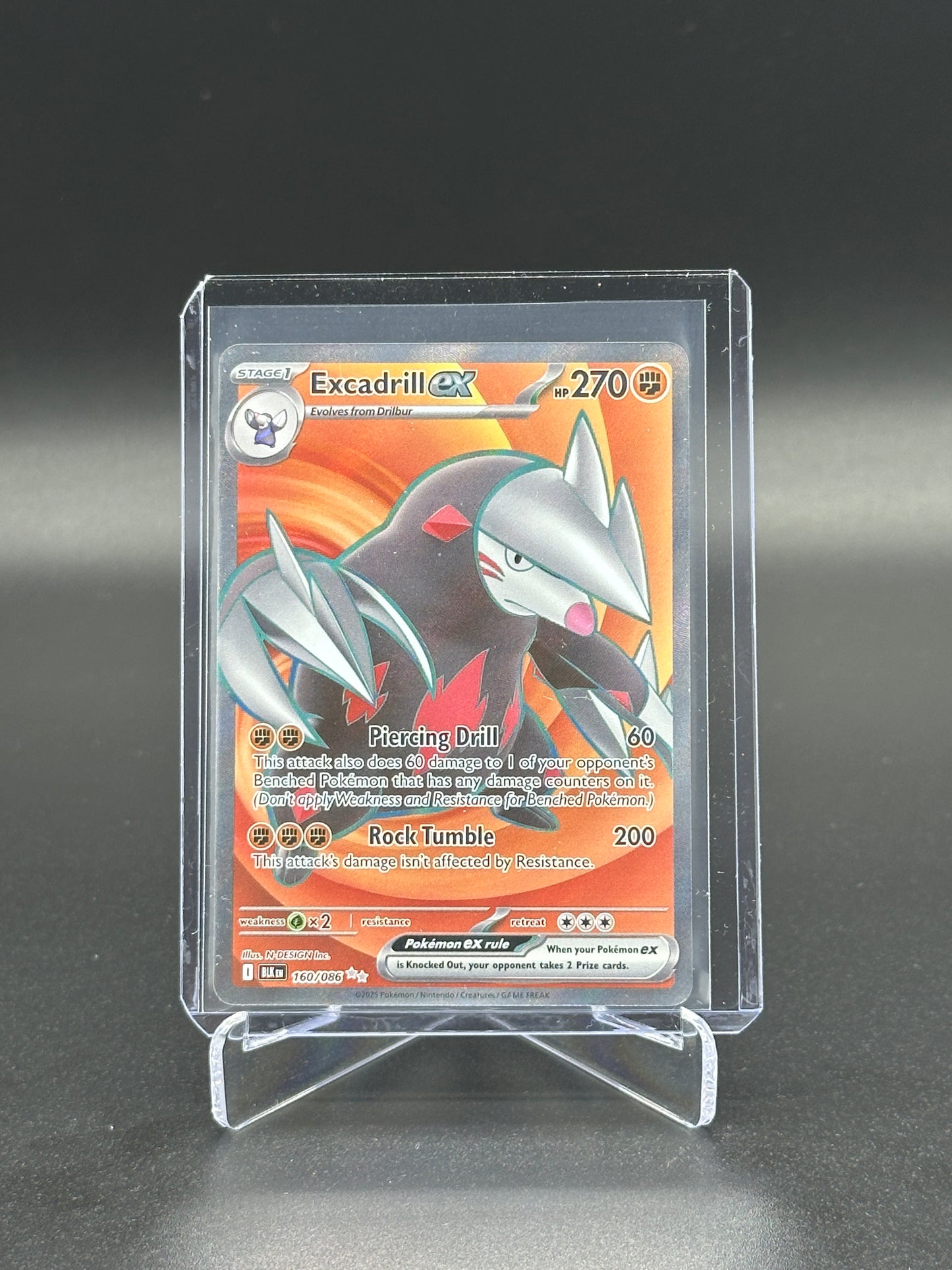 2025 Pokemon Black Bolt Excadrill ex #160
