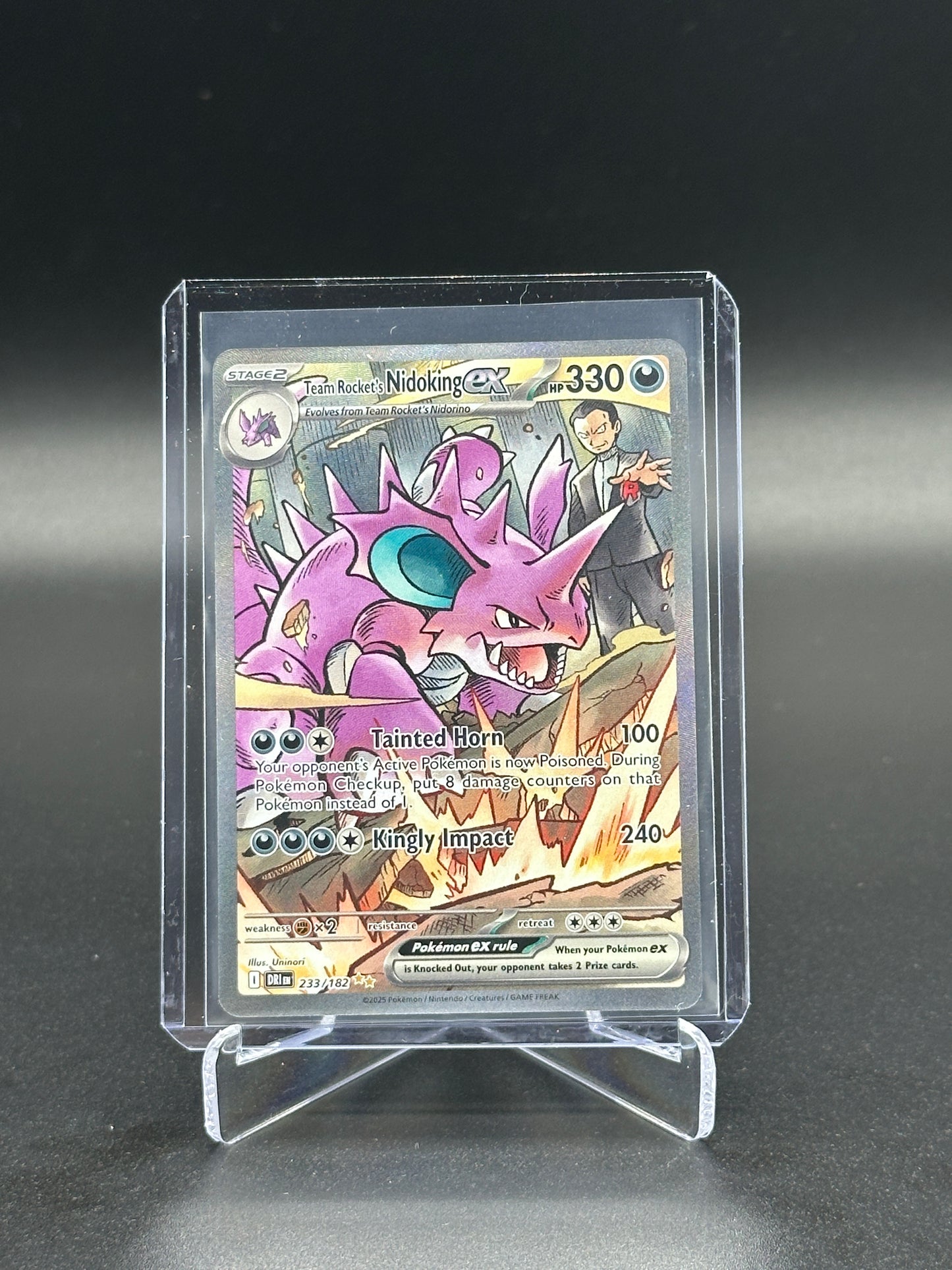 2025 Pokemon Destined Rivals Team Rocket's Nidoking ex #233