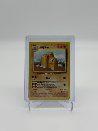 Pokemon Base Set Dugtrio 19 - Heavily Played