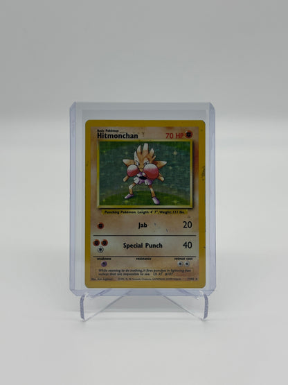 Pokemon Base Set Hitmonchan 7 - Heavily Played