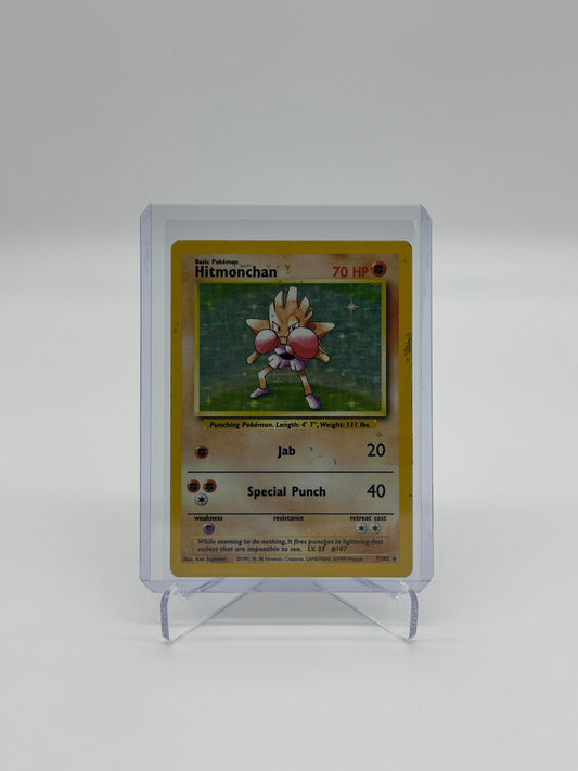 Pokemon Base Set Hitmonchan 7 - Heavily Played