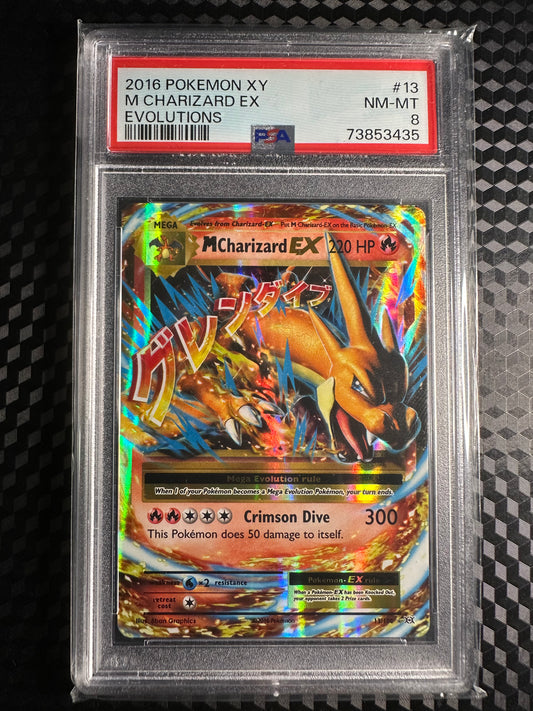 2016 Pokémon Evolutions M Charizard Ex #13 PSA 8