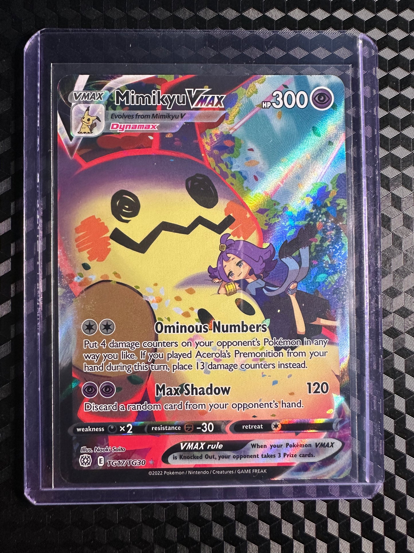 2022 Pokémon Brilliant Stars Mimikyu Vmax #TG17