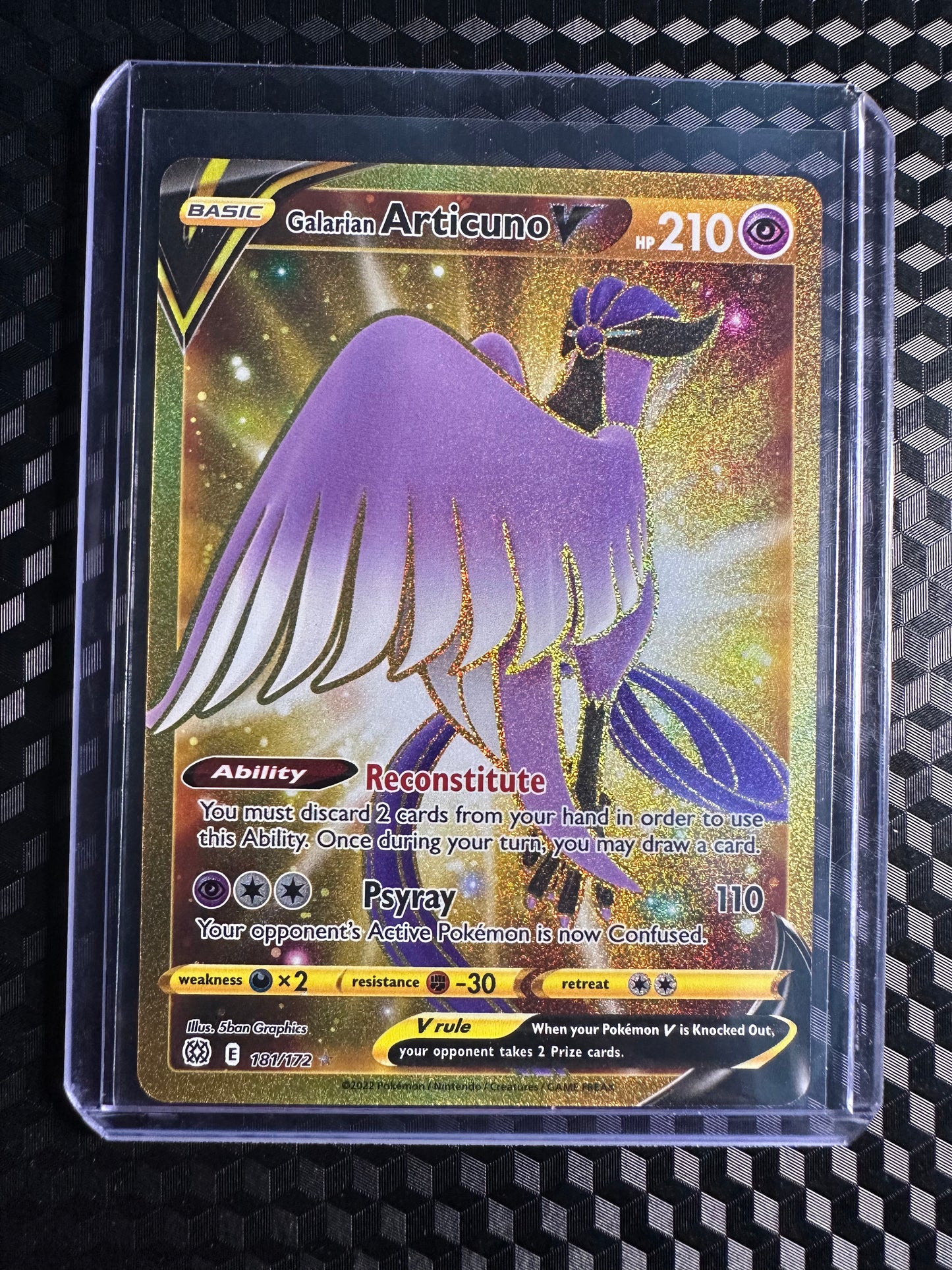 2022 Pokémon Brilliant Stars Galarian Articuno V FA Gold #181