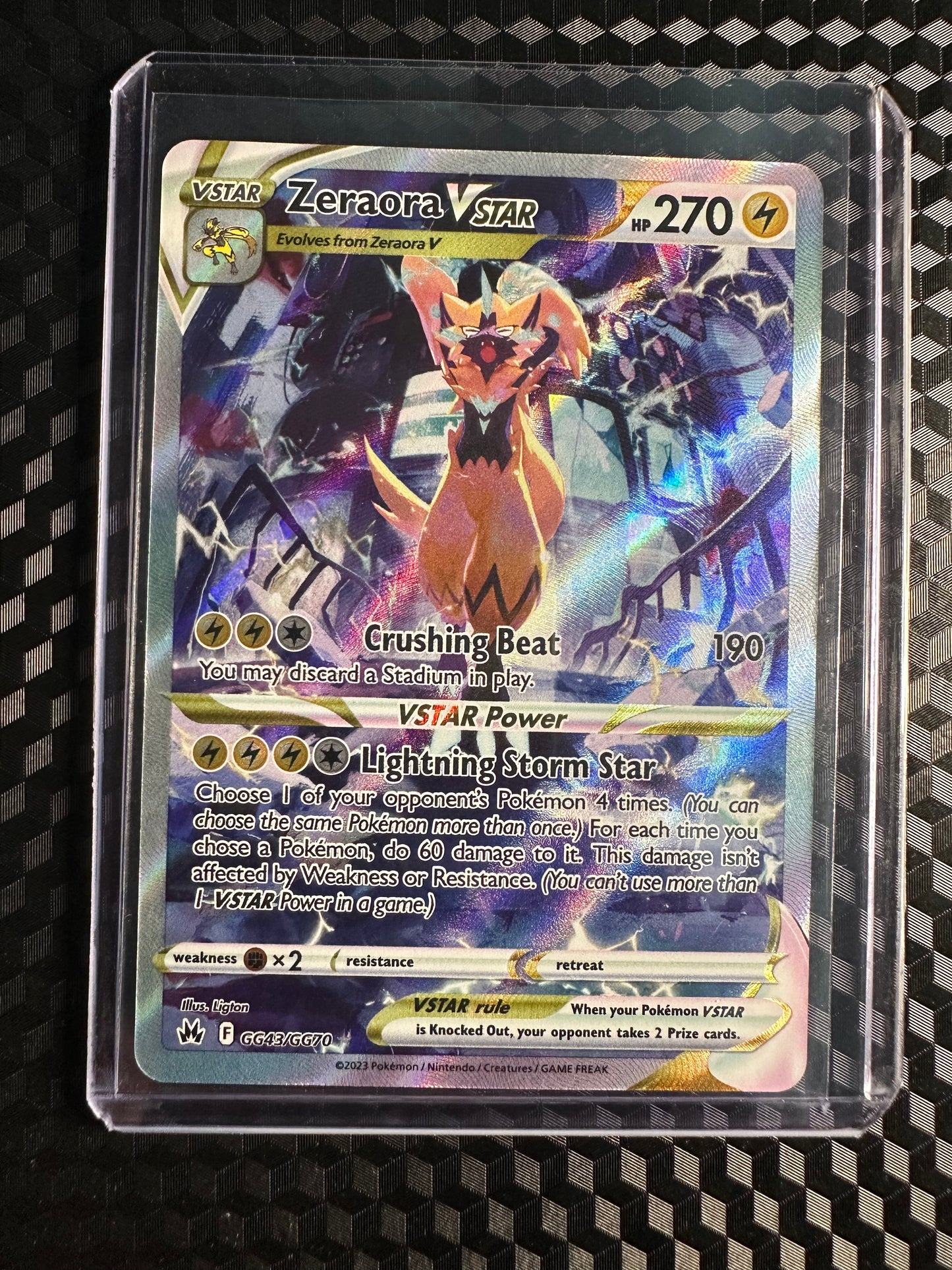 2023 Pokémon Crown Zenith Zeraora VStar #GG43