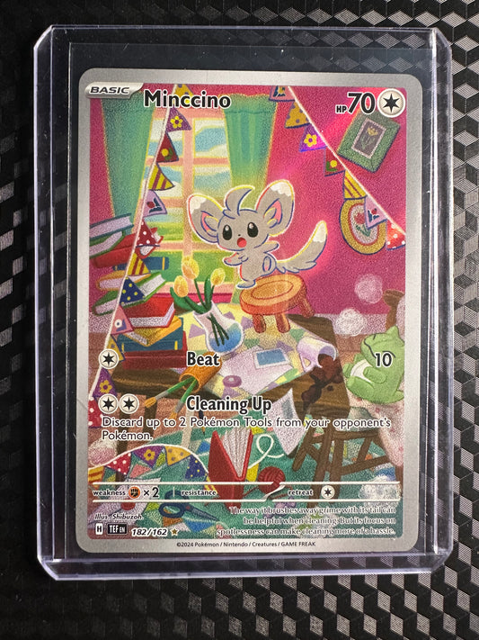 2024 Pokémon Temporal Forces Illustration Rare Minccino 182