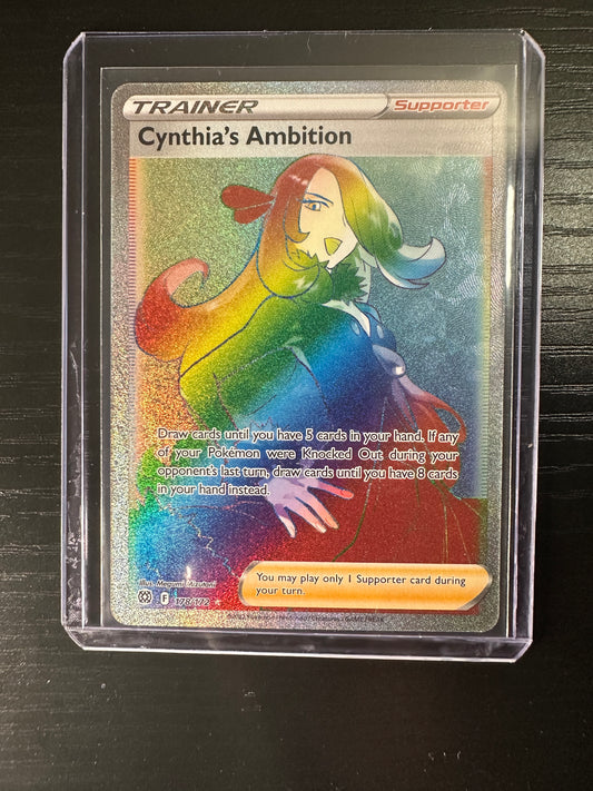 2022 Pokémon Brilliant Stars Cynthia's Ambition Rare Rainbow #178