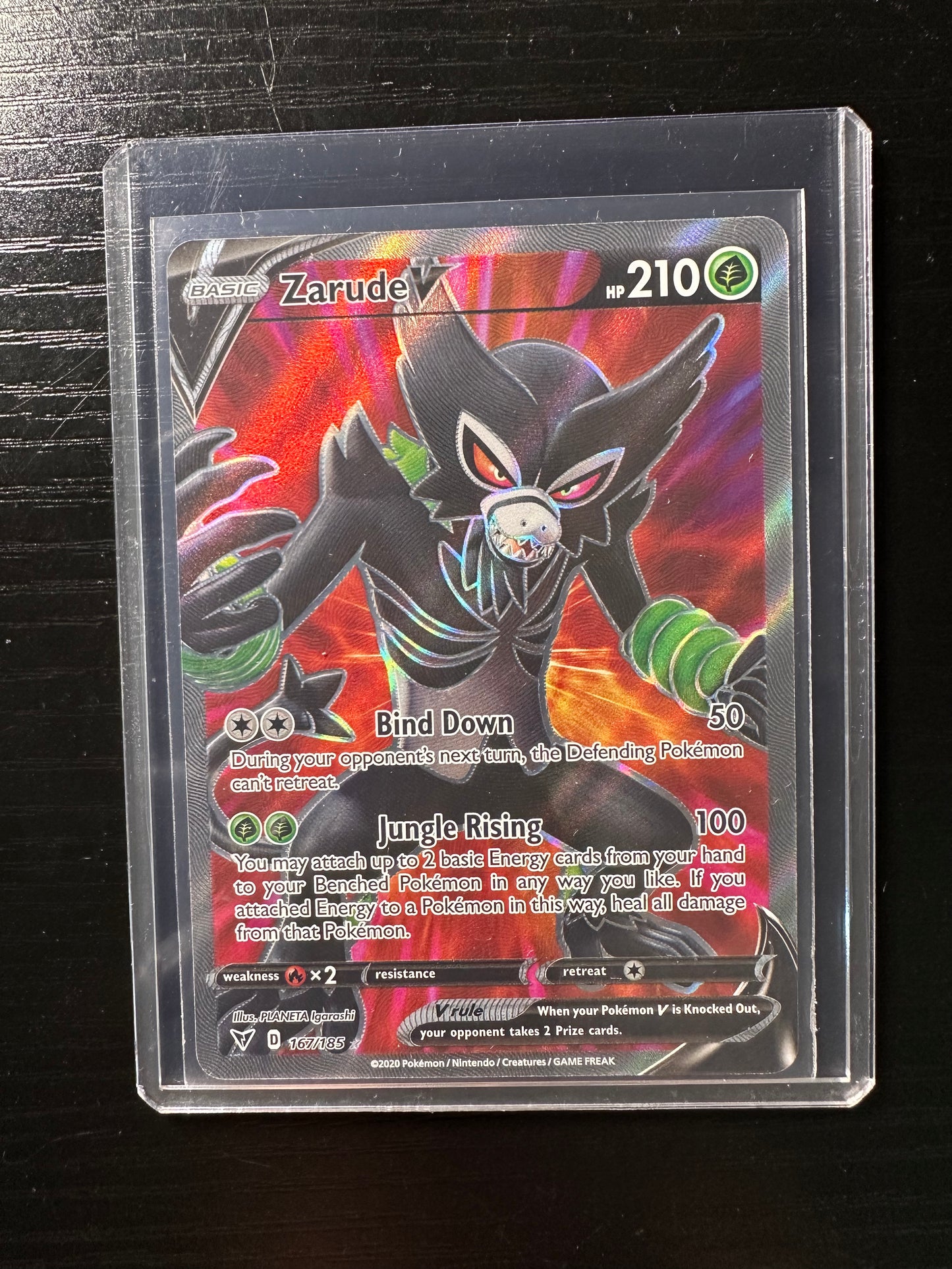 2020 Pokémon Vivid Voltage Zarude V Full Art #167