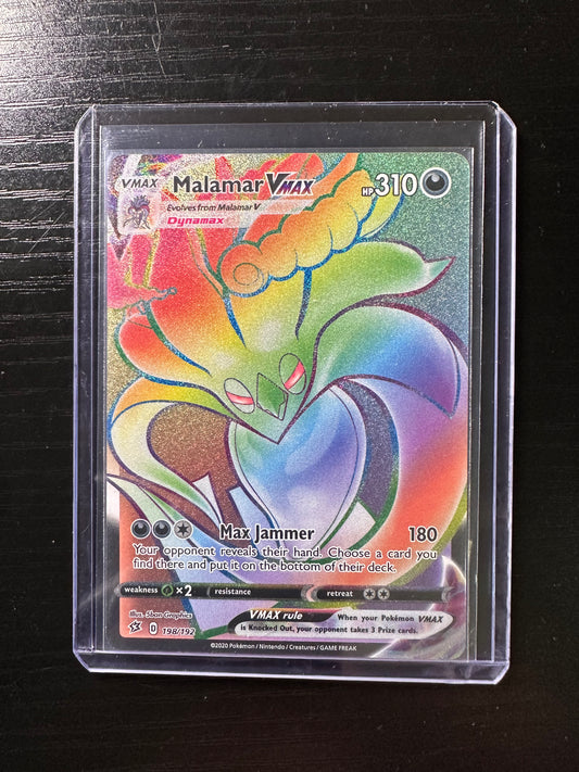 2020 Pokémon Rebel Clash Malamar VMAX Rainbow Hyper Rare #198