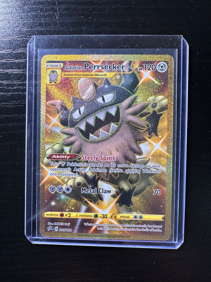 2020 Pokémon Rebel Clash Galarian Perrserker Secret Full Art #205/192