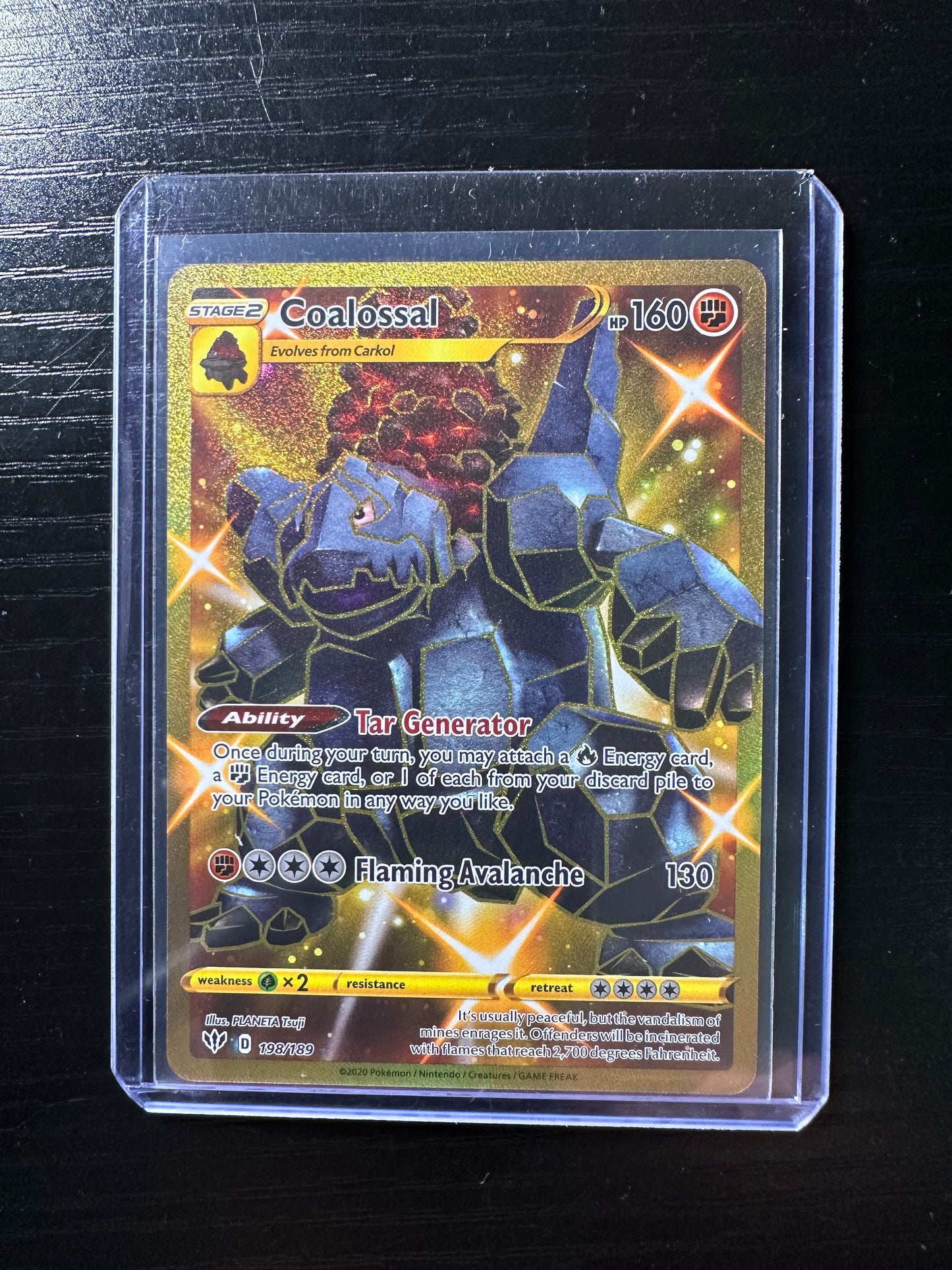 2022 Pokémon Darkness Ablaze Coalossal Secret 198/189