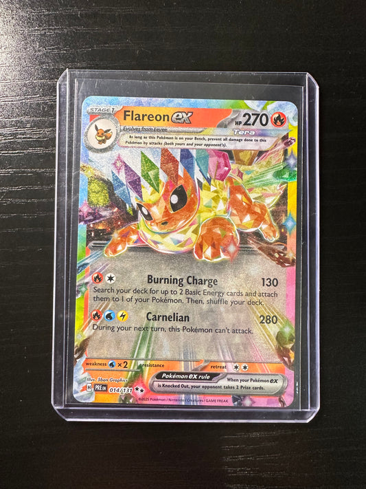 2025 Pokémon Prismatic Evolutions Flareon ex #014/131