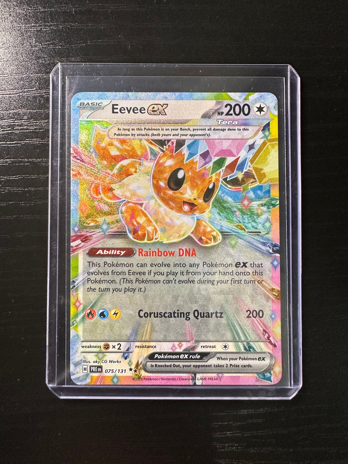 2025 Pokémon Prismatic Evolutions Eevee ex #075/131