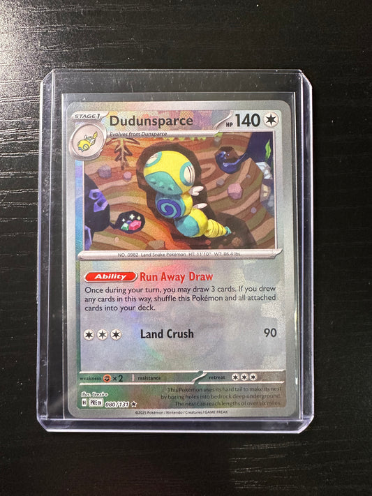 2025 Pokémon Prismatic Evolutions Dudunsparce Masterball #080/131