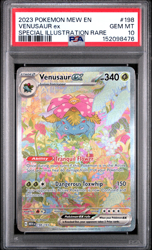 Pokemon 151 Venusaur ex 198 PSA 10