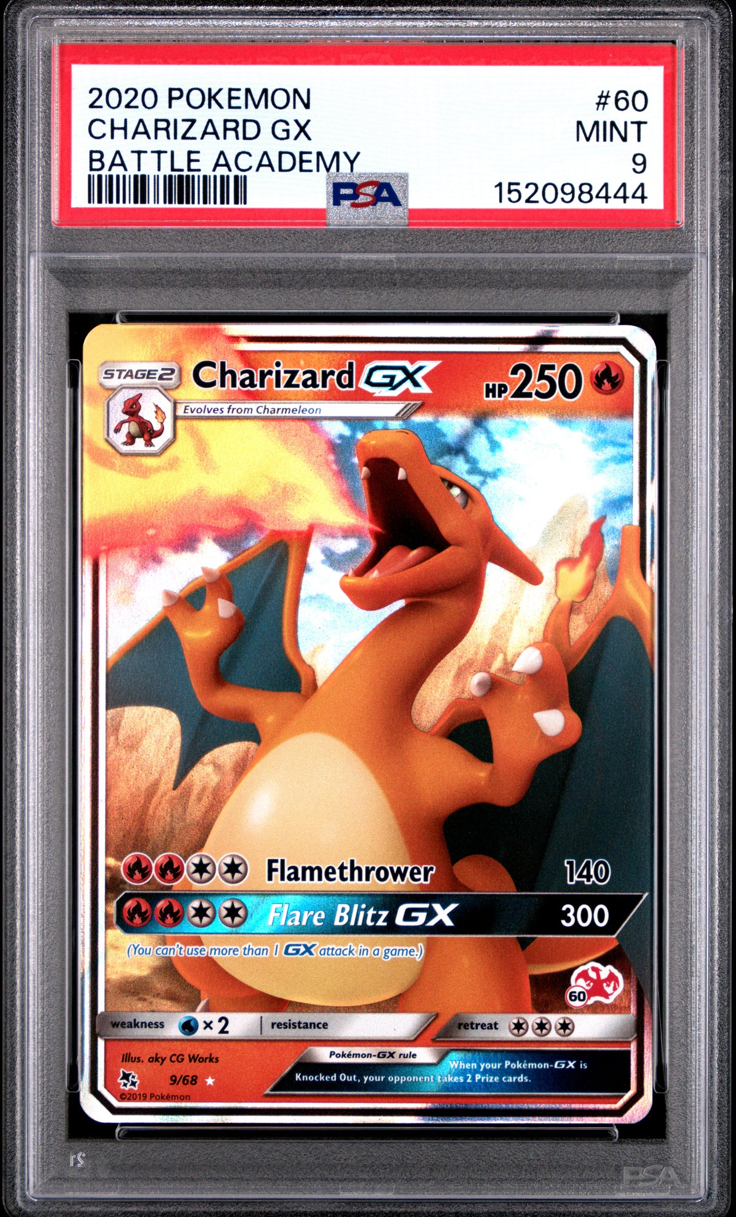 Pokemon Battle Academy Charizard GX 60 PSA 9