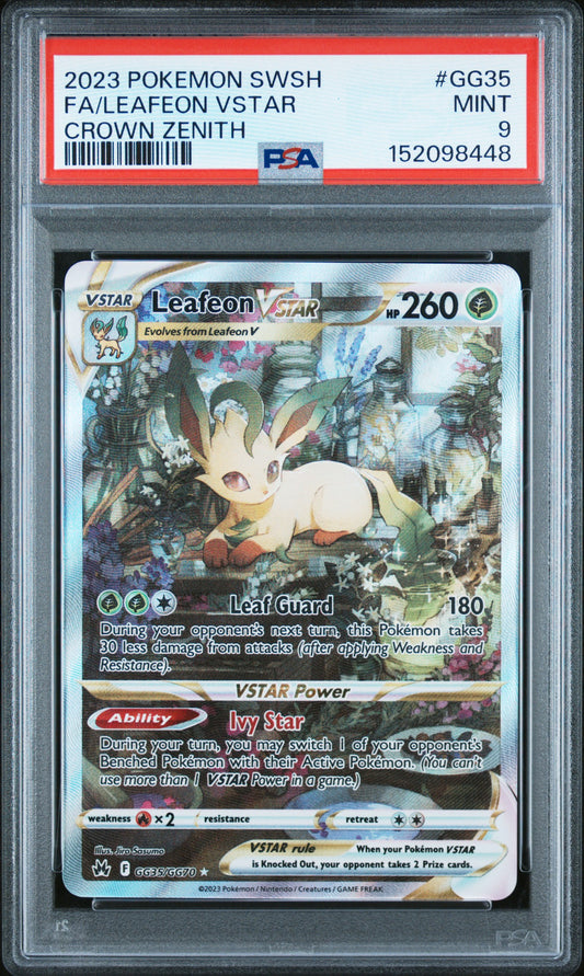 Pokemon Crown Zenith Leafeon VSTAR GG35 PSA 9