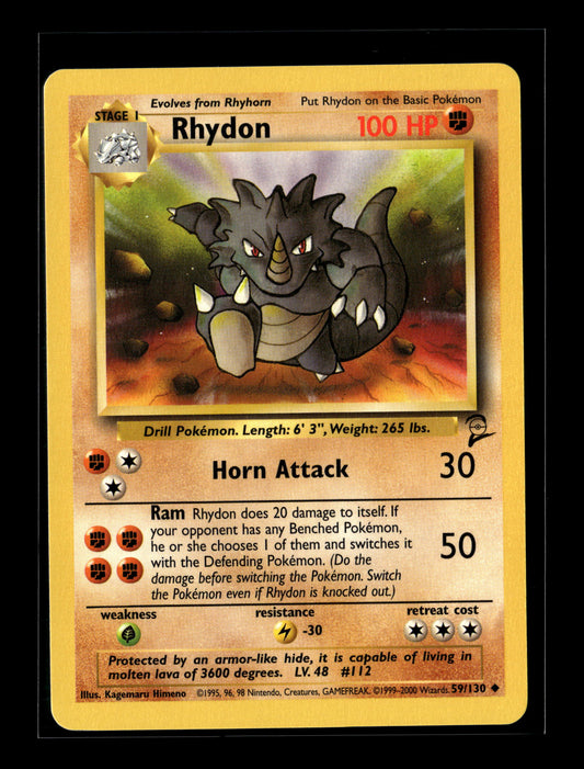 Pokemon Base Set 2 Rhydon 59
