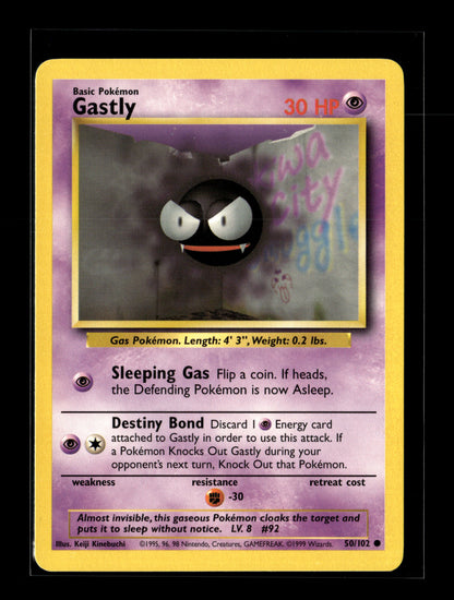 Pokemon Base Set Gastly 50