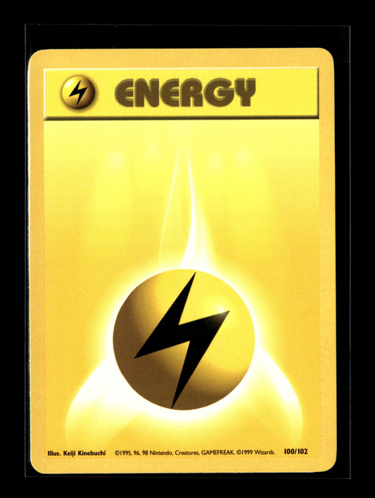 Pokemon Base Set Lightning Energy 100