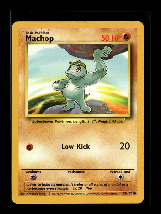 Pokemon Base Set Machop 52