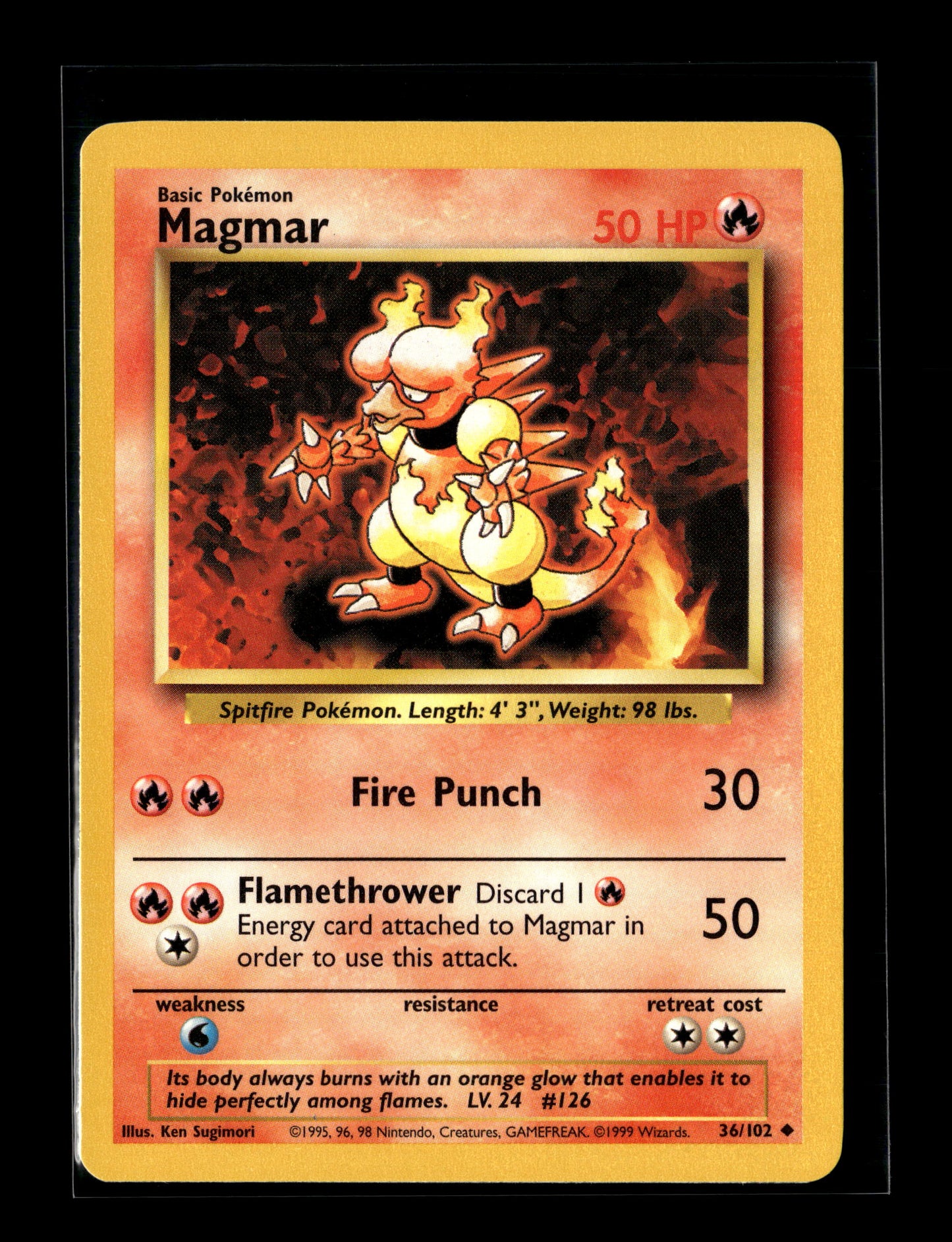 Pokemon Base Set Magmar 36