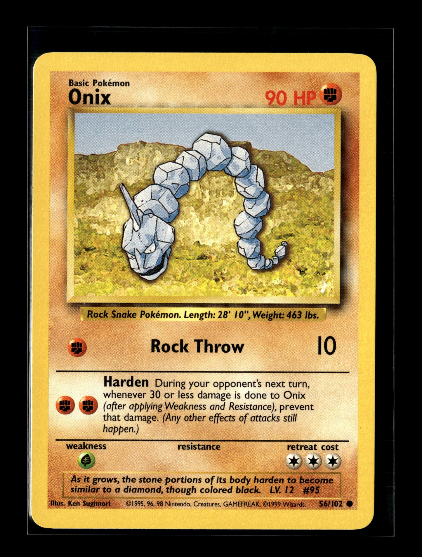 Pokemon Base Set Onix 56